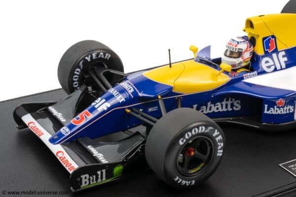 GP Replicas - 1:12 Williams Renault FW14B #5 Nigel Mansell Grand Slam British GP 1992 with Driver Figure - Limited Edition Resin Model