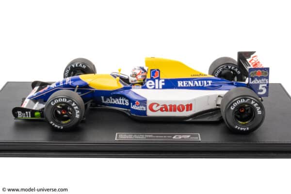 GP Replicas - 1:12 Williams Renault FW14B #5 Nigel Mansell Grand Slam British GP 1992 with Driver Figure - Limited Edition Resin Model