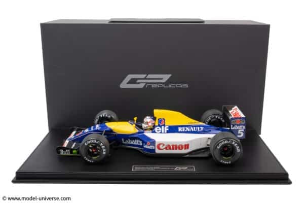 GP Replicas - 1:12 Williams Renault FW14B #5 Nigel Mansell Grand Slam British GP 1992 with Driver Figure - Limited Edition Resin Model