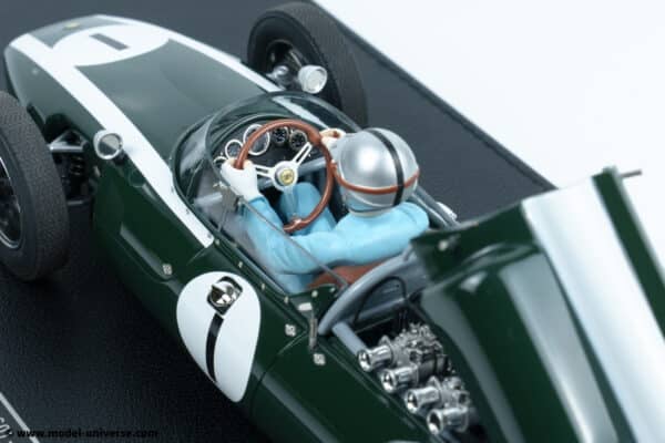 GP Replicas - 1:18 Cooper T53 #1 Jack Brabham Pole/Winner British GP Silverstone 1960 w/Driver - Limited Edition Resin Model