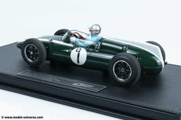 GP Replicas - 1:18 Cooper T53 #1 Jack Brabham Pole/Winner British GP Silverstone 1960 w/Driver - Limited Edition Resin Model