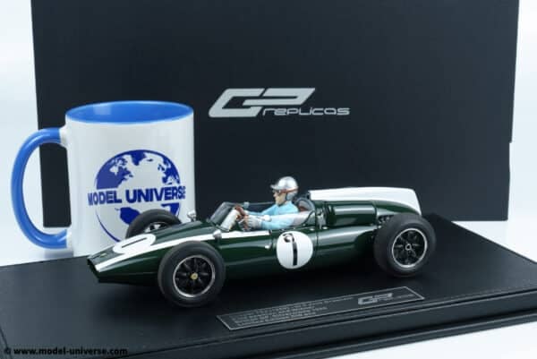 GP Replicas - 1:18 Cooper T53 #1 Jack Brabham Pole/Winner British GP Silverstone 1960 w/Driver - Limited Edition Resin Model