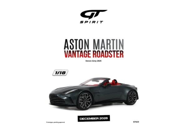 Latest arrivals & pre-orders at model‑universe.com – 17 August 2025, including Koenigsegg Agera S by FrontiArt, Ferrari 499P & 296 LMGT3 by Looksmart, and much more 61 GT Spirit - 1:18 Aston Martin Vantage Roadster Xenon Grey 2025 - Limited Edition Resin Model