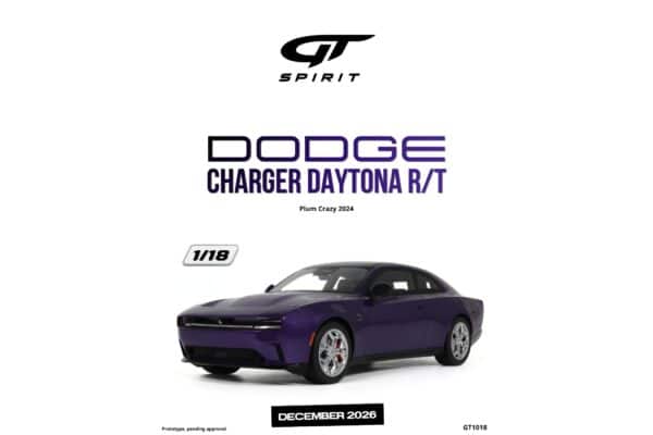 Latest arrivals & pre-orders at model‑universe.com – 17 August 2025, including Koenigsegg Agera S by FrontiArt, Ferrari 499P & 296 LMGT3 by Looksmart, and much more 63 GT Spirit - 1:18 Dodge Charger Daytona R/T Plum Crazy 2024 - Limited Edition Resin Model