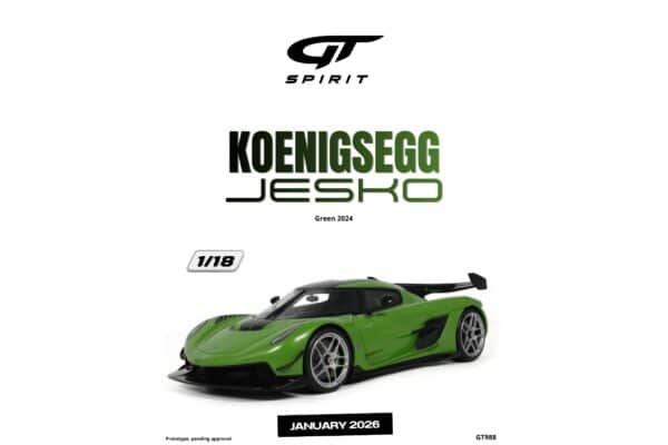 Latest arrivals & pre-orders at model‑universe.com – 17 August 2025, including Koenigsegg Agera S by FrontiArt, Ferrari 499P & 296 LMGT3 by Looksmart, and much more 74 GT Spirit - 1:18 Koenigsegg Jesko Green 2024 - Limited Edition Resin Model