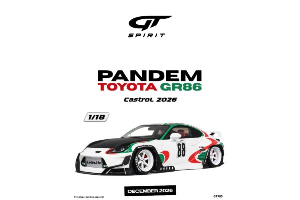 Latest arrivals & pre-orders at model‑universe.com – 17 August 2025, including Koenigsegg Agera S by FrontiArt, Ferrari 499P & 296 LMGT3 by Looksmart, and much more 66 GT Spirit - 1:18 Pandem Toyota GR86 Castrol 2026 - Limited Edition Resin Model