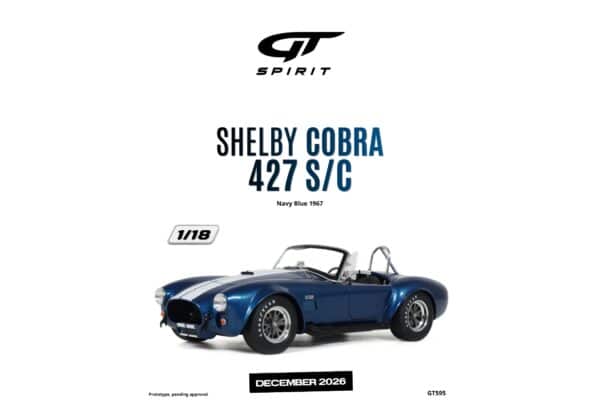 Latest arrivals & pre-orders at model‑universe.com – 17 August 2025, including Koenigsegg Agera S by FrontiArt, Ferrari 499P & 296 LMGT3 by Looksmart, and much more 62 GT Spirit - 1:18 Shelby Cobra 427 S/C Navy Blue 1967 - Limited Edition Resin Model