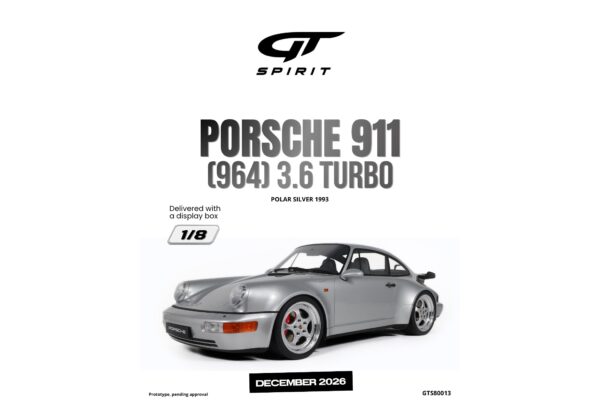 Latest arrivals & pre-orders at model‑universe.com – 17 August 2025, including Koenigsegg Agera S by FrontiArt, Ferrari 499P & 296 LMGT3 by Looksmart, and much more 58 GT Spirit - 1:8 Porsche 911 (964) 3.6 Turbo Polar Silver 1993 - Limited Edition Resin Model