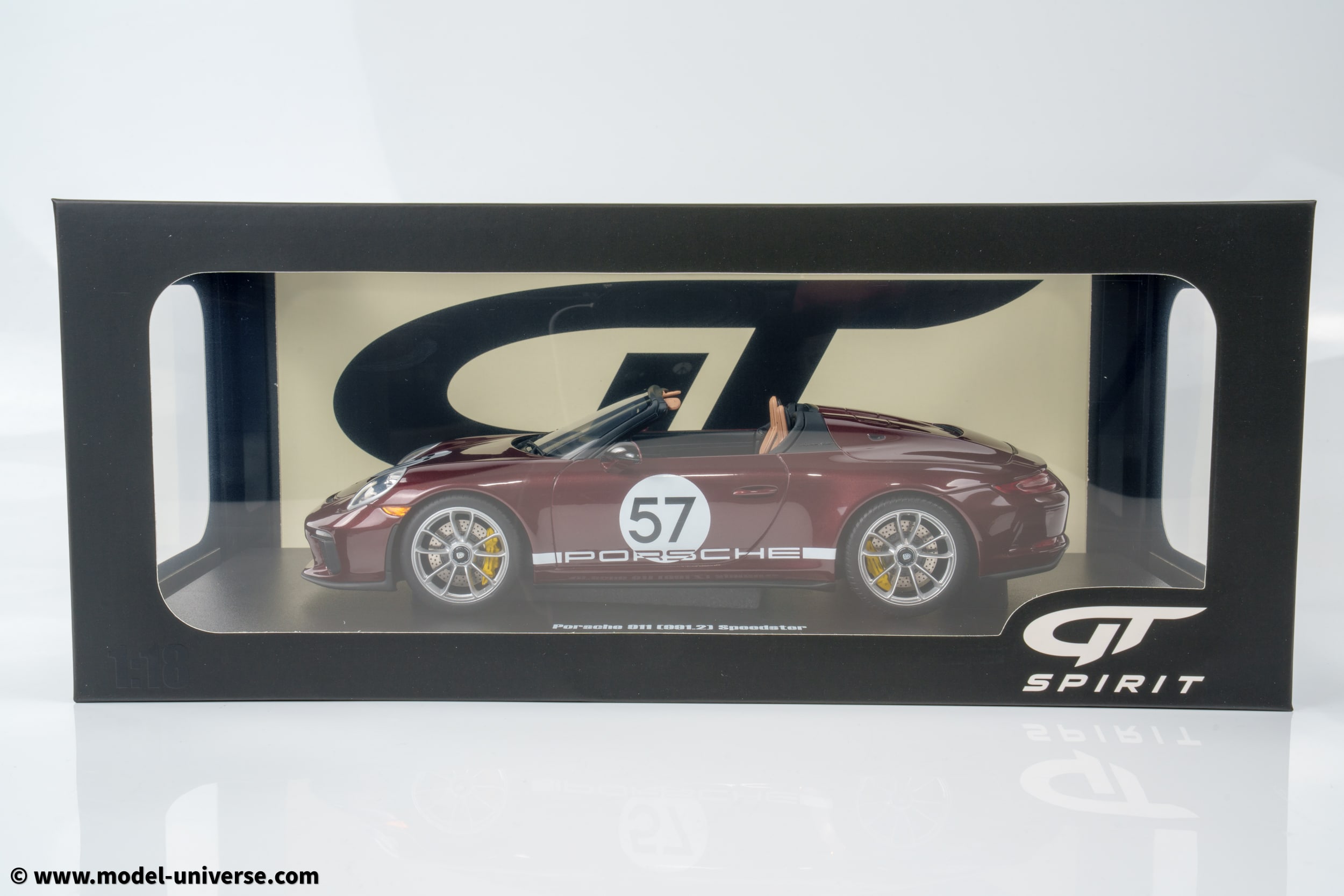 GT Spirit - 1:18 Porsche 911 (991.2) Speedster "Heritage Edition" Cherry Metallic 2019 - Limited Edition Resin Model 11 GT Spirit - 1:18 Porsche 911 (991.2) Speedster "Heritage Edition" Cherry Metallic 2019 - Limited Edition Resin Model