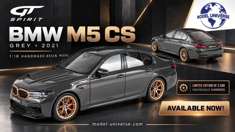 Diecast Model Shop - Model Universe 20 GT Spirit 1:18 BMW M5 CS Grey 2021