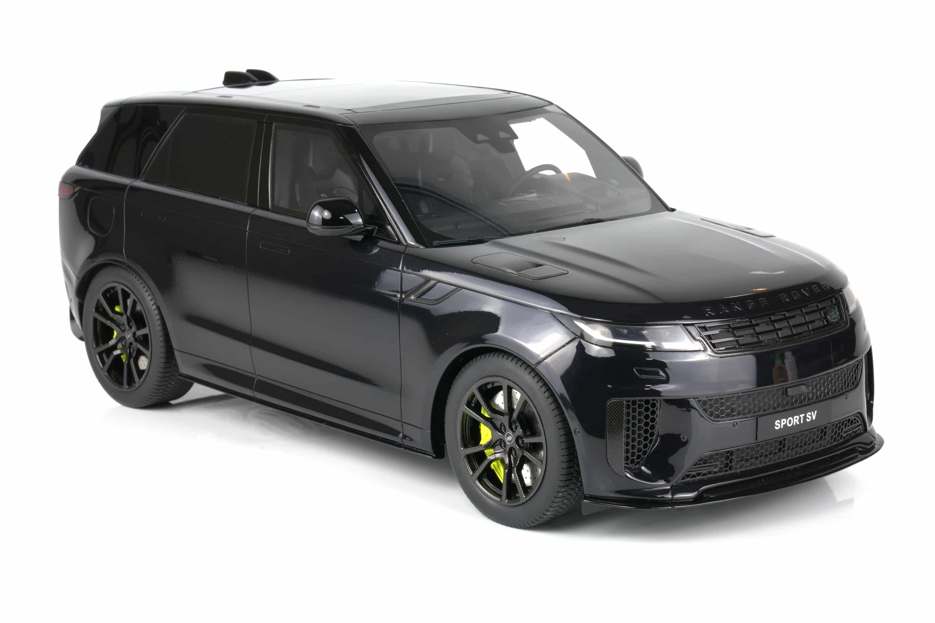 GT Spirit 1:12 Range Rover Sport SV Edition Two Black 2024 (GT555) Limited Edition Resin Model 4 GT Spirit 1:12 Range Rover Sport SV Edition Two Black 2024 resin model (GT555) front three-quarter view