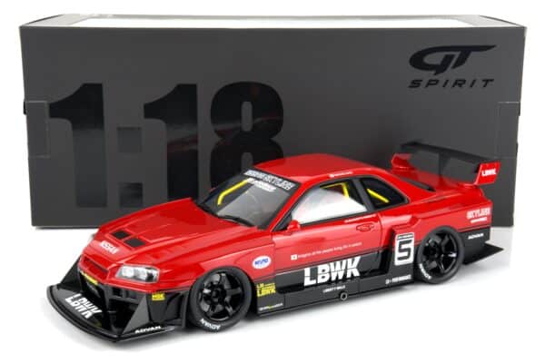 GT Spirit 1:18 Nissan Skyline R34 GT-R LB Super Silhouette Red (GT570) with box
