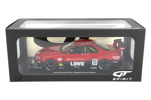 GT Spirit 1:18 Nissan Skyline R34 GT-R LB Super Silhouette Red 2020 (GT570) Limited Edition Resin Model 25 GT Spirit 1:18 Nissan Skyline R34 GT-R LB Super Silhouette Red (GT570) in windowed box