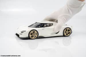 GT Spirit 1:18 Koenigsegg CC850 2024 Crystal White Resin Model by GT Spirit