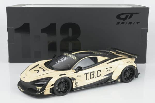GT Spirit 1:18 LB-Works McLaren 720S Beige resin model (GT961), with box, front view