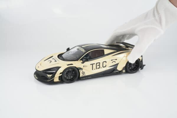 GT Spirit 1:18 LB-Works McLaren 720S Beige 2024 (GT961) Limited Edition Resin Model 16 GT Spirit 1:18 LB-Works McLaren 720S Beige resin model (GT961), in white-gloved hand for scale