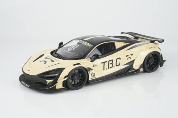 GT Spirit 1:18 LB-Works McLaren 720S Beige 2024 (GT961) Limited Edition Resin Model 17 GT Spirit 1:18 LB-Works McLaren 720S Beige resin model (GT961), front three-quarter view