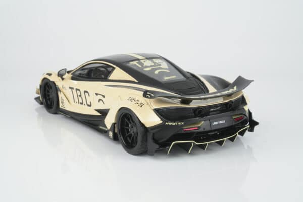 GT Spirit 1:18 LB-Works McLaren 720S Beige 2024 (GT961) Limited Edition Resin Model 19 GT Spirit 1:18 LB-Works McLaren 720S Beige resin model (GT961), rear three-quarter view