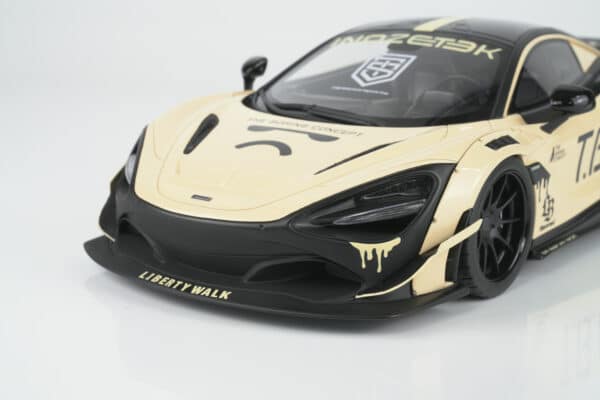 GT Spirit 1:18 LB-Works McLaren 720S Beige 2024 (GT961) Limited Edition Resin Model 23 GT Spirit 1:18 LB-Works McLaren 720S Beige resin model (GT961), front end detail