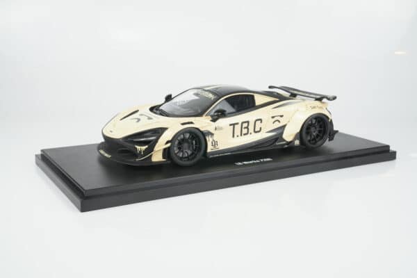 GT Spirit 1:18 LB-Works McLaren 720S Beige 2024 (GT961) Limited Edition Resin Model 25 GT Spirit 1:18 LB-Works McLaren 720S Beige resin model (GT961), on display base