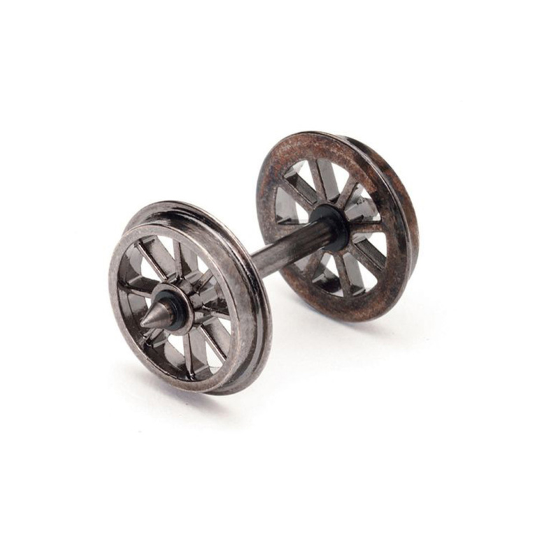hornby - 12.6mm spoked wheels (pack 10) (r8098) oo gauge