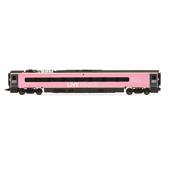 hornby - avanti west coast, pendolino pantograph standard buffet (ptsrmb), pride livery (r40196) oo gauge