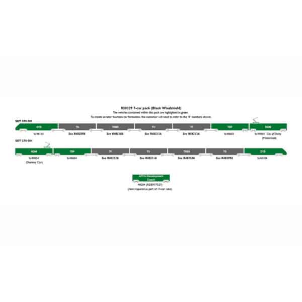 hornby - br, class 370 advanced passenger train 2-car trbs coach pack, 48403 & 48404 (r40210a) oo gauge