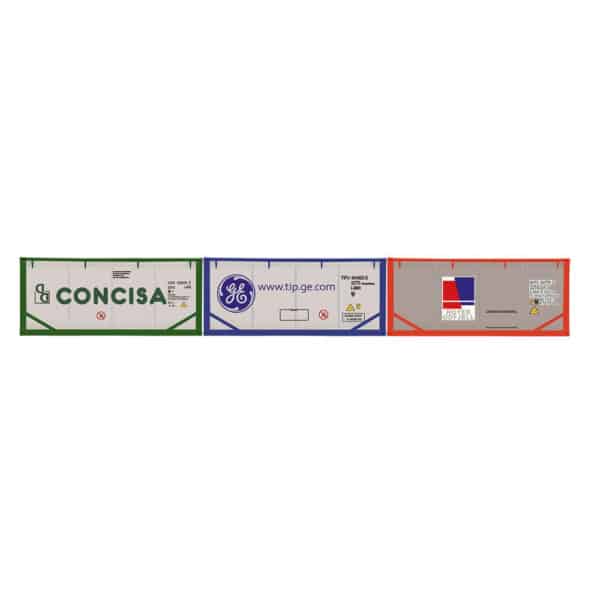 hornby - concisa, tip & hoyer container pack 3 x 20' tanktainers (r60130) oo gauge