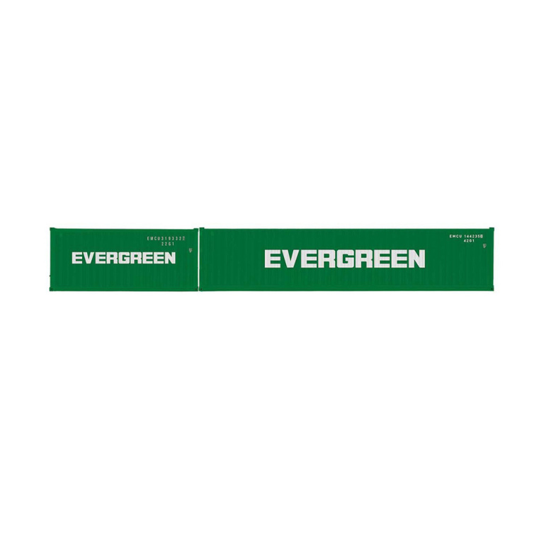 hornby - evergreen, container pack, 1 x 20 and 1 x 40 containers (r60042) oo gauge