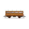 hornby - gnr, 4 wheel coach, 1st class, fitted lights, 1534 (r40103) oo gauge