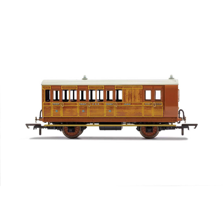 hornby - gnr, 4 wheel coach, brake 3rd class, 399 (r40059) oo gauge