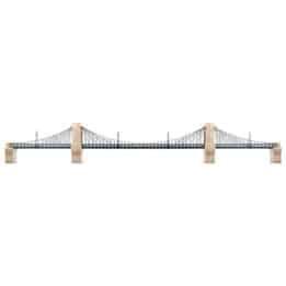 hornby - grand suspension bridge (r8008) oo gauge