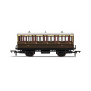 hornby - gwr, 4 wheel coach, 3rd class, 1889 (r40066) oo gauge