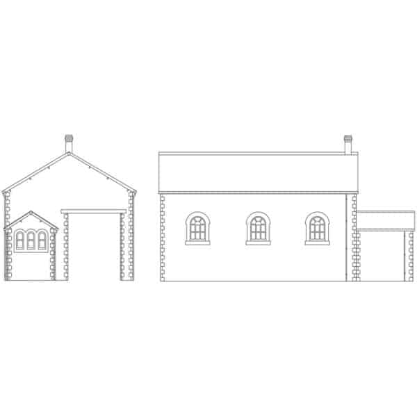 hornby - gwr dunster goods shed (r7392) oo gauge