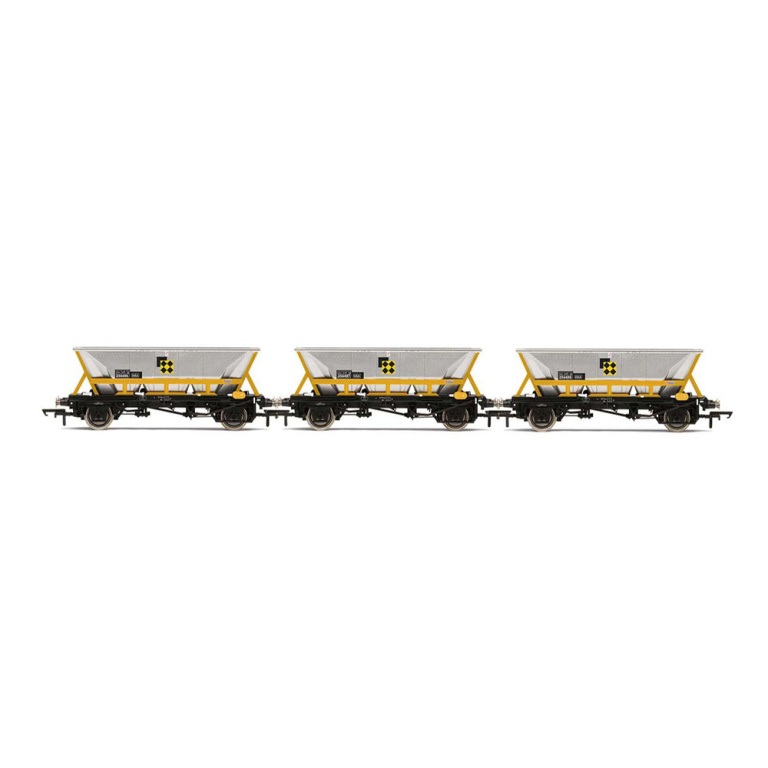 hornby - haa hopper wagons, three pack, br coal sector (r60065) oo gauge