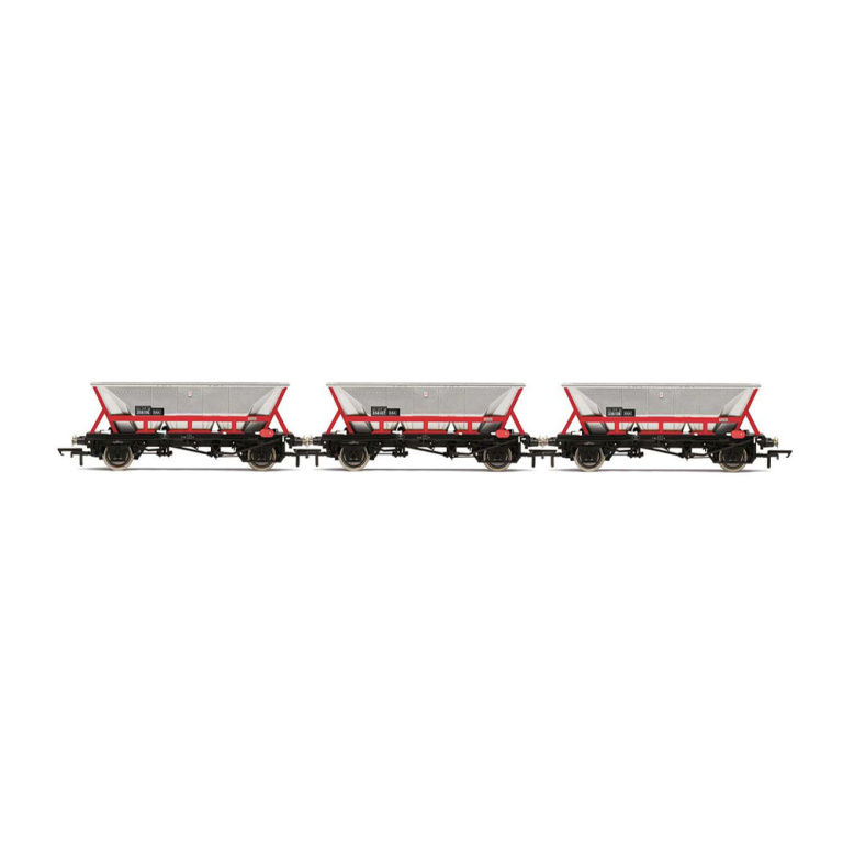 hornby - haa hopper wagons, three pack, br railfreight (r60063) oo gauge