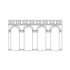 hornby - high level arched retaining walls x 2 (engineers blue brick) (r7373) oo gauge