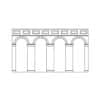 hornby - high level arched retaining walls x 2 (engineers blue brick) (r7373) oo gauge