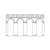 hornby - high level arched retaining walls x 2 (red brick) (r7372) oo gauge