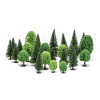 hornby - hobby' mixed (deciduous and fir) trees (r7201) oo gauge