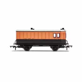 hornby - l&swr, 4 wheel coach, passenger brake, 140 (r40064) oo gauge