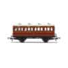 hornby - lb&scr, 4 wheel coach, 1st class, fitted lights, 474 (r40115) oo gauge