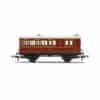 hornby - lb&scr, 4 wheel coach, brake 3rd class, fitted lights, 941 (r40118) oo gauge