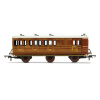 hornby - lner, 6 wheel coach, brake 3rd class, fitted lights, 4589 (r40130) oo gauge