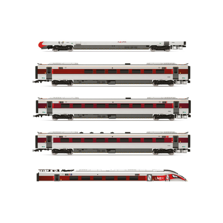 hornby - lner, hitachi iep bi-mode class 800/1, 'azuma' five car train pack (r3762) oo gauge