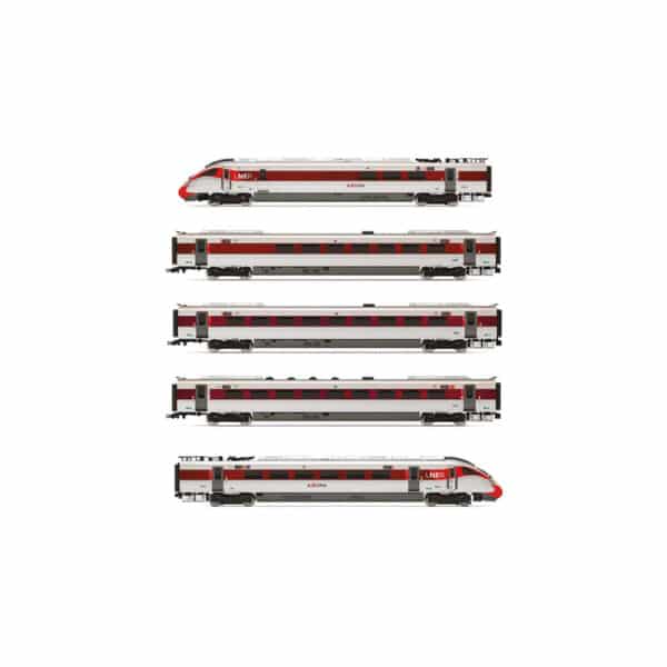 hornby - lner, hitachi iep bi-mode class 800/1, 'azuma' five car train pack (r3762) oo gauge