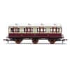 hornby - lnwr, 6 wheel coach, 1st class, fitted lights, 1889 (r40119) oo gauge