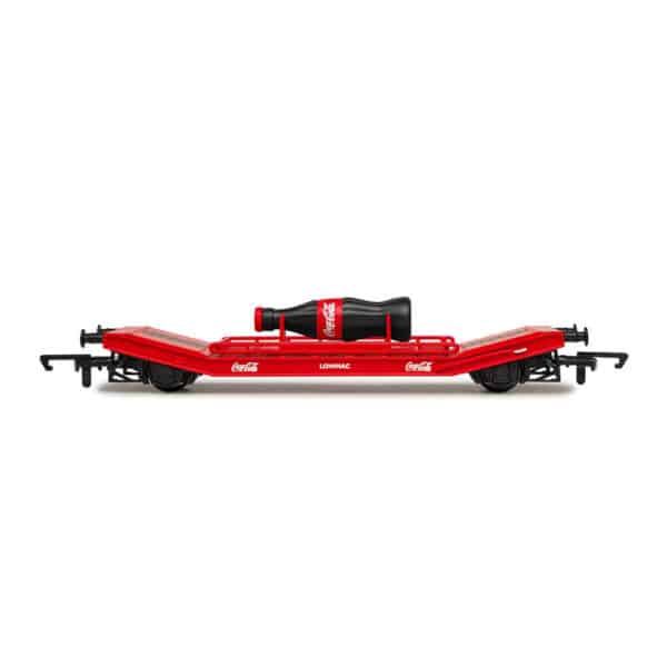 hornby - lowmac with coca-cola bottle (r60170) oo gauge