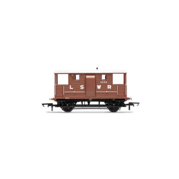 hornby - lswr, 20t 'new van' goods brake van, 10124 (r6911b) oo gauge