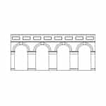 Hornby - Mid Level Arched Retaining Walls x2 (Red Brick) (R7384) OO Gauge